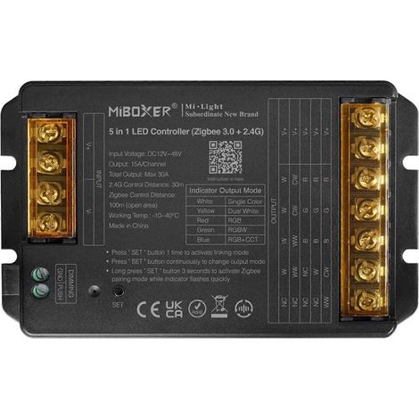 Contrôleur LED Miboxer Zigbee 3.0 + RF 2,4 GHz 30 A pour éclairage LED polyvalent B5 (1/5)