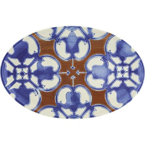 Piatto da portata ovale 40x25cm in ceramica Ravello (1/4)