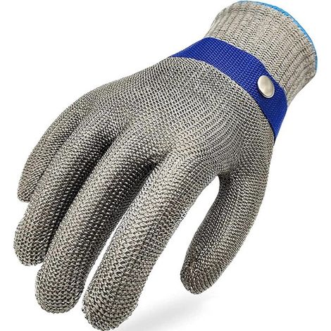 Guantes de seguridad de 2 piezas,resistentes a cortes con alambre de acero,inoxidables y fiables (1/5)