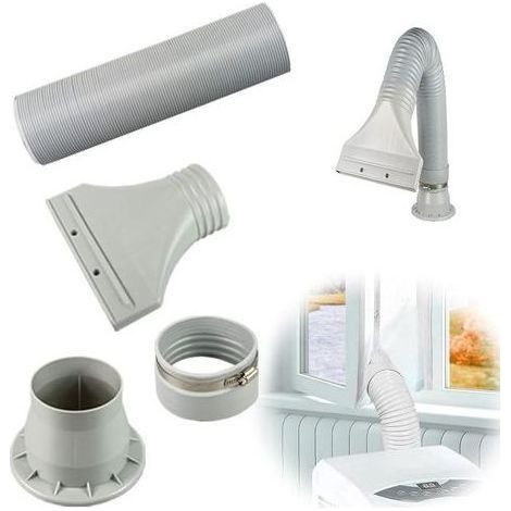 Kit Fenetre Pour Climatiseur Mobile,Tuyau D'éVacuation D'Air Pour Climatiseur, DiamèTre 105 Mm, Longueur RéGlable De 0,7 à 1,7 M,Pour Climatiseurs,Hottes De Cuisine (1/5)