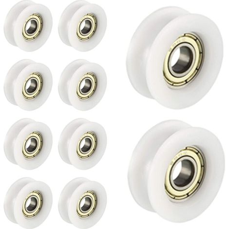 10 PCS OU Nylon en Plastique intégré 608 roulements Billes de Gorge 6 30 10mm Poulie de Guidage (1/4)