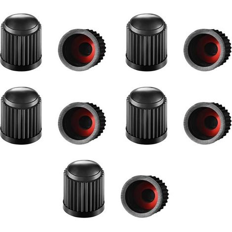 Tappi universali per valvole di pneumatici auto, confezione da 10 pezzi, realizzati in plastica robusta per SUV, moto e camion. (1/5)