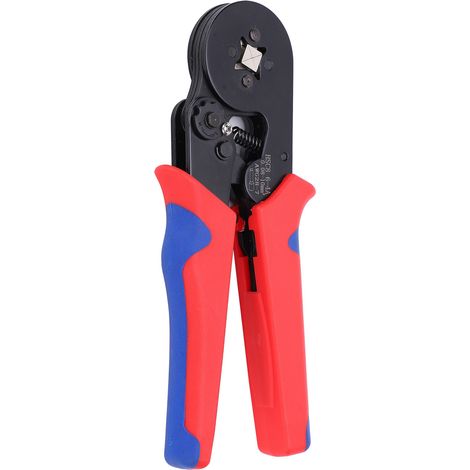 Pince à sertir les cosses 0,08-10mm HSC8 64A, outil de sertissage carré pour fils électriques, poignée rouge et bleue. (1/5)