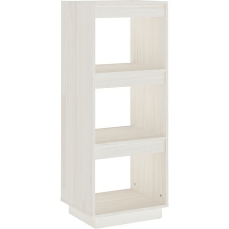 vidaXL Libreria/Divisorio Bianco 40x35x103cm in Legno Massello di (1/5)