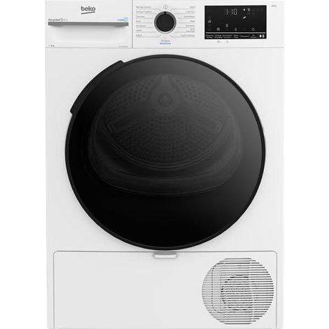 Beko – Sèche-linge pompe à chaleur 10 kg – Niveau sonore 64 dB – Classe énergétique D – Tambour AquaWave – Fonction SteamCure