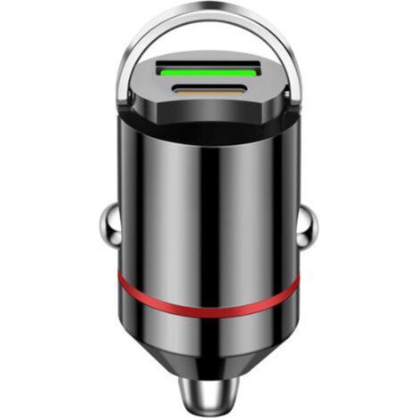Caricabatterie per auto con connettore C per accendisigari, accessorio per auto, Type-C+ 100W, caricabatterie ultra compatto e veloce con adattatore CA per accendisigari. (1/5)