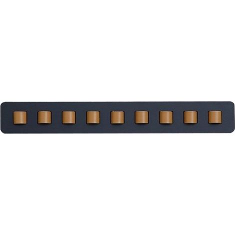 Porte-lunettes - Présentoir à lunettes de soleil - Bois - Système de rangement pour lunettes - Présentoir à lunettes de soleil - Fixation murale - 9 anneaux de suspension en cuir - Pour suspendre des (1/5)
