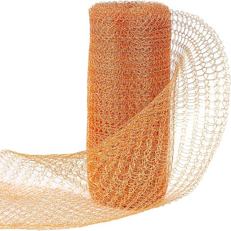 Grillage en cuivre pour la lutte contre les rongeurs, grillage anti-rats en cuivre, rouleaux de grillage en cuivre pour la lutte antiparasitaire (rats, limaces, escargots, chauves-souris) (1/4)