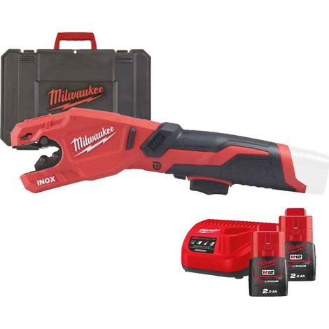 Milwaukee- Cordless Pipe Cutter M12 PCSS Various Designs (with 2 x Batteries and 1 x Charger) (1/5)