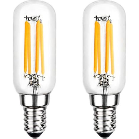 LED-Lampe für Küchenabzugshaube T25 E14 4W warmweiß 2700K, 400 Lumen, röhrenförmige Glühfaden-LED-Lampe für Kochfeldabzugshauben, nicht dimmbar, 4er-Pack.