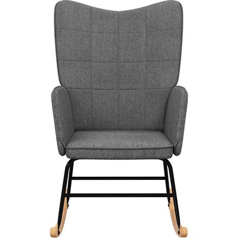 vidaXL Rocking Chair Dark Grey Fabric