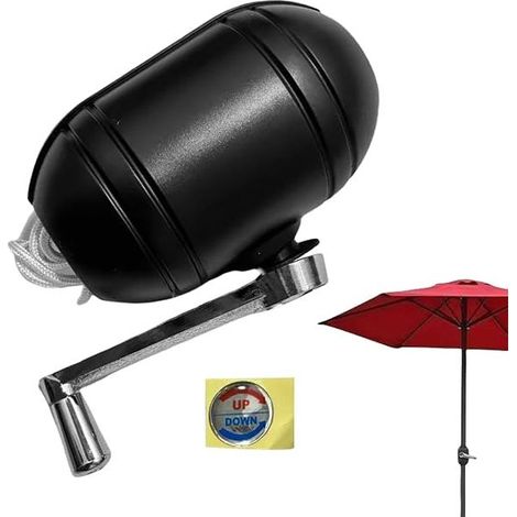 Accessoires pour Parasol de Terrasse, Pièces de Parasol Gain de Place, Mât Central à Manivelle Solide pour Terrasse, Jardin, Piscine, Pique-nique, Extérieur