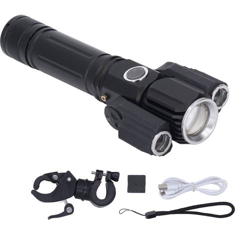 Multifunktionale, flugzeugförmige Lampe mit drei Lampenköpfen, gefertigt aus Aluminiumlegierung und ABS, 2600 mAh USB-aufladbar, mit Ständer für Fahrradtouren und Outdoor-Abenteuer. (1/5)