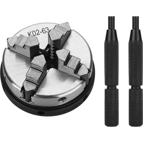 Mandrin de tour manuel auto-centrant 4 mors K02-63/M14, 1 pièce, pour menuiserie (1/5)
