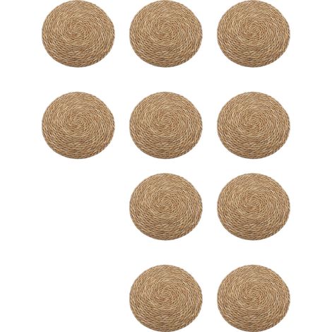 Set de Table Rond Isotherme Antidérapant Nettoyage Facile Tissé – Dessous de Plat Table Salle à Manger Comptoir 30cm / 11.8in 10PCS (1/4)