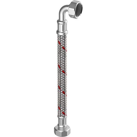 Flamco Meiflex Panzerschlauch Heizung/Klima 1/2 Zoll IG x 1/2" Bogen, 1000 mm, M4327.1221.100