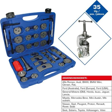 Juego de herramientas Brilliant Tools Universal pistón freno Azul 38 2 cm