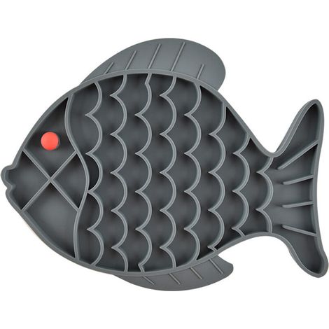 Bol pour chat tapis à lécher en forme de poisson-
