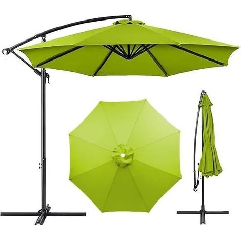 Ersatz-Sonnenschirmbezug, 7ft/9ft/10ft Gartenabdeckung, waschbarer Terrassenüberdachung (Rot, 9ft 8 Rippen) (Grün, 7ft 6 Rippen) (1/5)