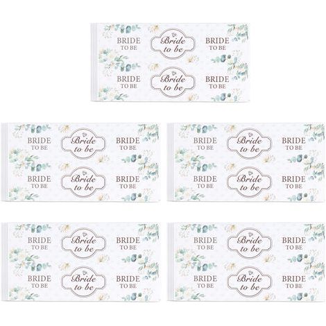 25 individuell gestaltbare Wasserflaschenetiketten – Grünes Blumendesign, wasserfest – Ideal für Hochzeiten, Verlobungen und als Geschenk für Brautjungfern (1/5)