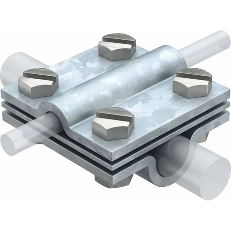 OBO Bettermann Connecteur en croix 8-10mm acier galvanisé à chaud, 5312345 (1/2)