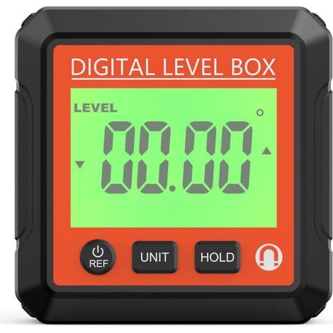 Nivel de burbuja digital, transportador electrónico, inclinómetro con base magnética y pantalla LCD de precisión -Crezuo