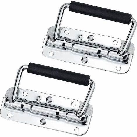 Poignée, Porte en Métal Extracteur Poignée, Poignée Pliante à Ressort, Poignée de Coffre en Métal(2pcs) (1/4)