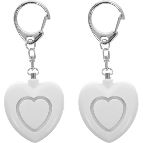Alarme de poche personnelle - Lot de 2 - Avec lampe torche - Porte-clés - Alarme panique - Bouton d'alarme de sécurité - Sirène d'autodéfense - Pour femmes, filles et personnes âgées - Autodéfense - B (1/5)