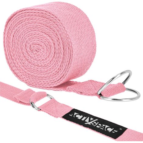 Strapazierfähiger Yogagurt 300 x 3,8 cm – rosa