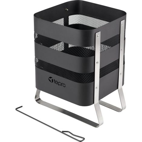 Tepro Design Feuerstelle schwarz / Edelstahl Feuerschalen & Feuerstellen