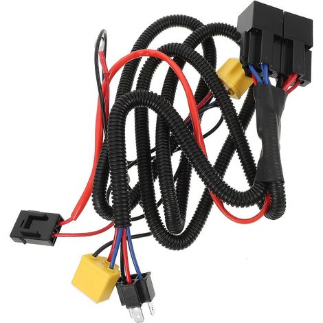 Kit de câblage pour phares de voiture halogènes H4 avec amplificateur de luminosité LED