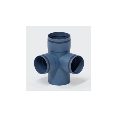 PO angle double branche POLO-KAL XS DN 110/90/90/87 degrés