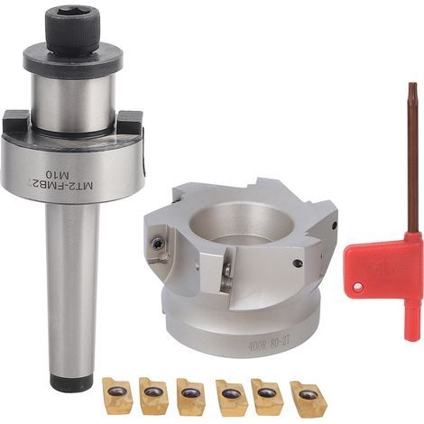 Mandrin MT2 FMB27 avec Porte-Inserts pour Fraises 80-27-6 et 6 Inserts APMT 1604 (1/5)
