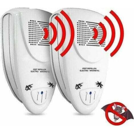 Lot de 2 répulsifs à ultrasons pour chauves-souris – Débarrassez-vous des chauves-souris en 72 heures EU PLUG (1/5)