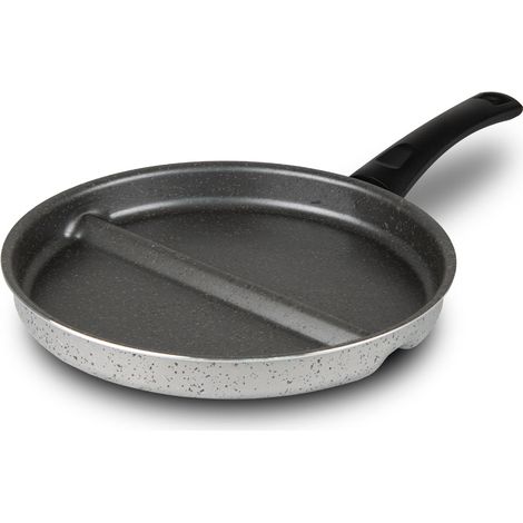 Mamù Padella doppia cottura con separatore e con un manico ⌀ 32 cm made in Italy in alluminio antigraffio antiaderente (1/5)