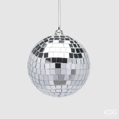 EDG Enzo De Gasperi Addobbo Natale Palla Specchio D 10 Cm Silver 1 Pz