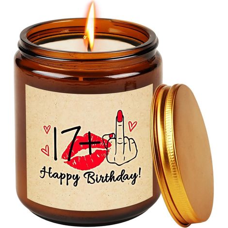 Duftkerze im Glas Lavendel 17+ Geburtstag Geschenk für Frauen