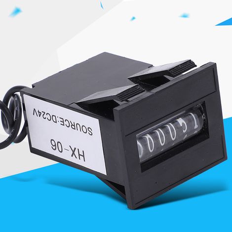 Compteur Électromagnétique 6 Chiffres Totalisateur Industriel sans Fonction de Remise à Zéro LY‑0624V