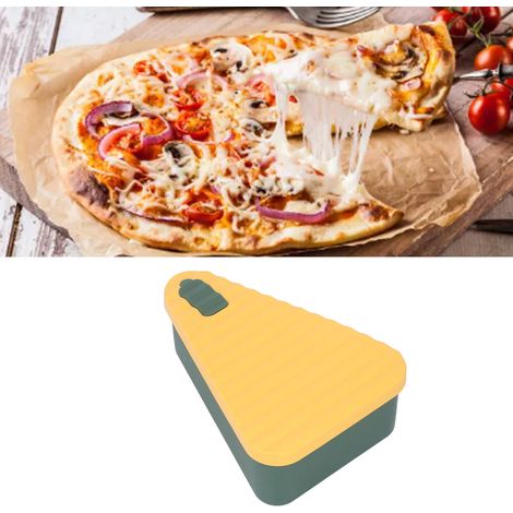 Luftdichte, lebensmittelechte Silikon-Lunchbox/Aufbewahrungsbox/Pizzabox/Bentobox (gelbgrün) (1/5)