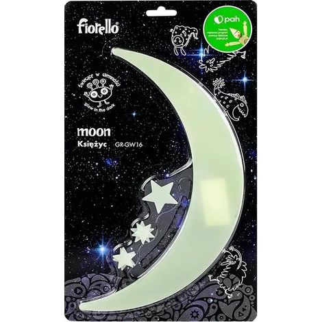Fluoreszierende Mond- und Sternendekorationen, 6-teilig, Fiorello GR-GW16