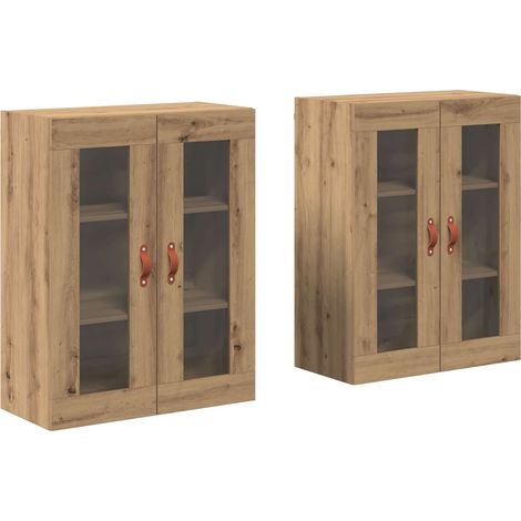 Maison Exclusive - Armadi da Parete 2 pz Rovere artigianale 69,5 x 34 x 90 cm (1/5)