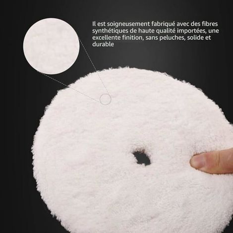 Lot de 2 Tampons Applicateurs Microfibres,125mm disques de Finition en Microfibre pour Machine à polir 2 pièces 2tlg 125mm (1/5)