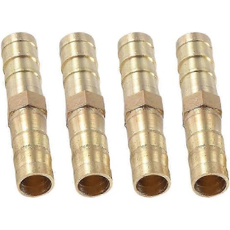 Filiyano-Lot de 5 raccords de tuyau droits en laiton de 8 mm de diamètre intérieur, raccord rapide plaqué or pour connexions de tuyaux d'air comprimé (1/5)
