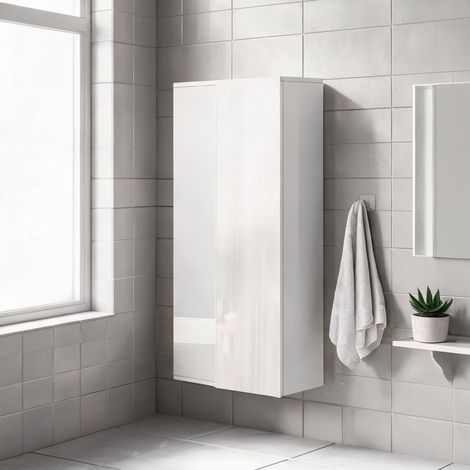 Meuble de salle de bain bianco lucido 30 x 23,4 x 71,2 cm (1/5)