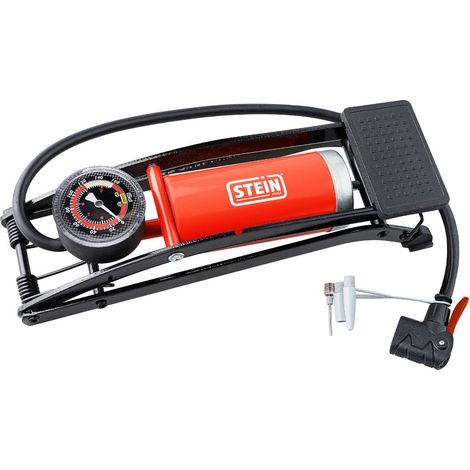 Bomba de Pie 1 Pistón STEIN 10 Bares Manómetro Accesorios (1/3)