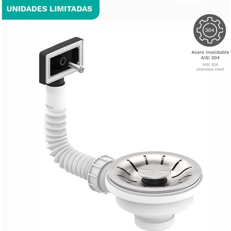 Válvula TOP para Fregadero, Diámetro 114 mm, Resistente y de Fácil Instalación
