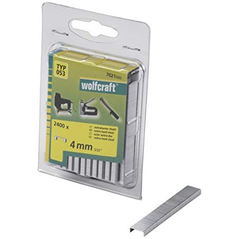 wolfcraft Punti dorso largo, acciaio extra duro, tipo 053 I 7021000 I Ideali per il fissaggio di tessuti e listelli di legno (1/4)