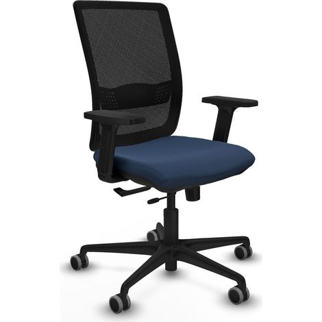 Silla de oficina piqueras y crespo Haches cuero sintético azul marino (1/2)