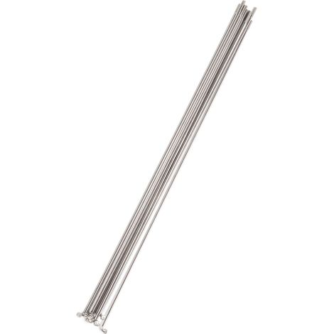 10 Rayons en Acier Inoxydable 14G avec Écrous pour VTT, Vélo de Route et BMX - Kit de Réparation 220mm pour Jantes (1/5)