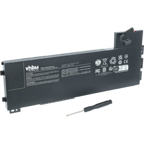 vhbw Akku kompatibel mit HP ZBook 15 G3(Y6J59EA), 15 G3(Y6J59ET), 15 G3(Y3Z09ES), 15 G3(Y6J57ET) Notebook (7700 mAh, 11,4 V, Li-Polymer) (1/5)